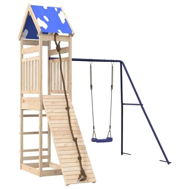 Vidaxl Spielplatz Im Freien Aus Massivem Kiefernholz