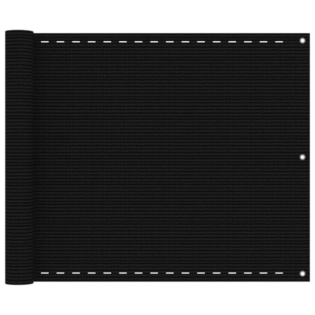 Balkon-sichtschutz Schwarz 75x300 Cm Hdpe Vidaxl