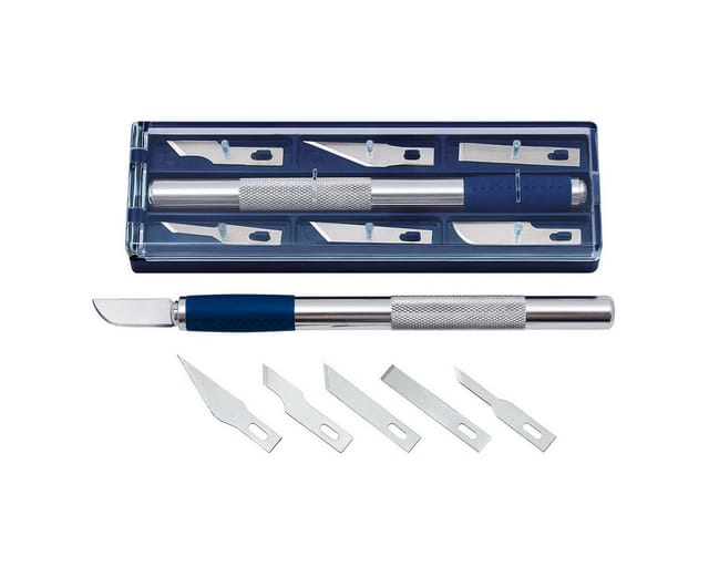 Wedo - Skalpell Hobbymesser Set Mit 6 Klingenformen - Bastelmesser In Box