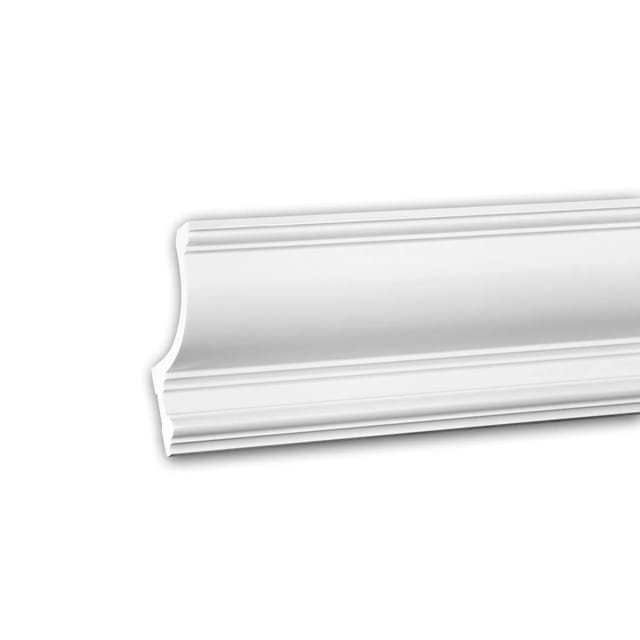 PROFHOME 150209 Eckleiste Zierleiste für indirekte Beleuchtung Stuckleiste 2 m 200 cm x 11,8 cm x 15 cm Weiß