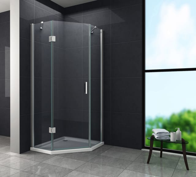 Glasdeals Fünfeck Duschkabine VERTEX 100 x 100 x 195 cm – 3047