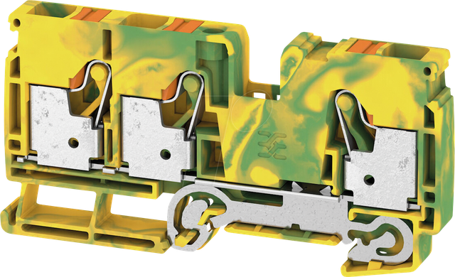 A3C 10 PE - Durchgangsklemme Klippon® Connect, A-Serie grün / gelb