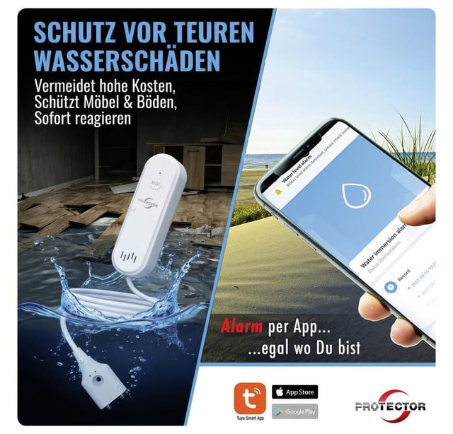 ME WA-2 - WLAN Wasseralarm, mit Kabel