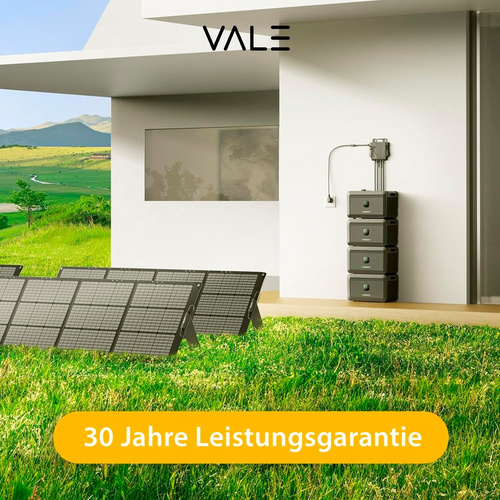 VALE Balkonkraftwerk 450 Wp – 1x 450 Wp Premium Solarmodul bifazial (Glas+Glas), Growatt NEO 800M-X, 5m Anschlusskabel