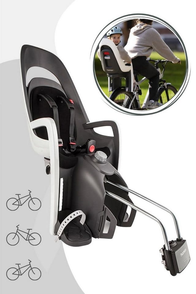 Fahrrad- Kindersitz Caress f. Rahmenrohr, weiß