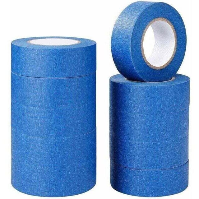 Blaues Abdeckband, Abdeckband Zum Malen Und Dekorieren Von Etiketten, Sprühdosen, Whiteboards, Bastelarbeiten, 10 Rollen À 24 Mm X 20 M - Crezuo