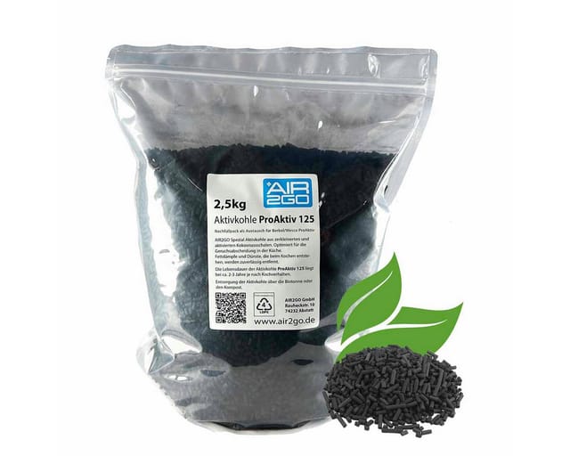 2,5 kg Aktivkohle ProAktiv 125 4mm für Berbel , Wesco Dunstabzugshauben