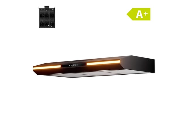 CIARRA Unterbauhaube 90cm Dunstabzugshaube A+ 300 m³/h Abluft & Umluft VM90921B Serie 90 cm Einbau-Dunstabzugshaube 90cm Dunstabzugshaube A+ 300 m³/h Abluft & Umluft VM90921B, Einbau-Dunstabzugshaube SensorTouch 3 Stufen mit LED Leise