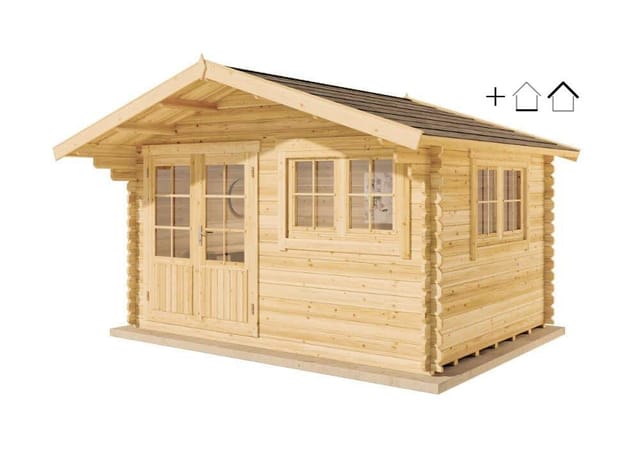 ECO Set - Gartenhaus Gabriel 400 x 300 cm - imprägniert