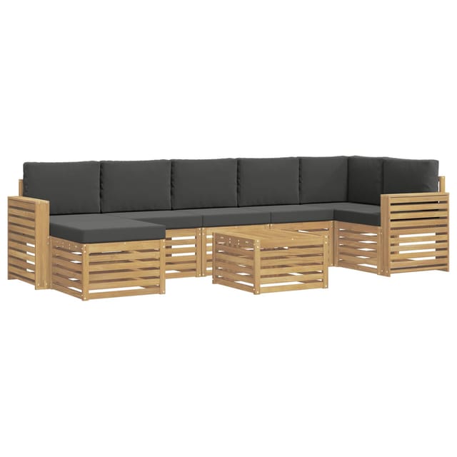 Outdoor-sofagarnitur 8 Pcs Weiß Und Anthrazit 59 X 59 X 37 Cm Vidaxl