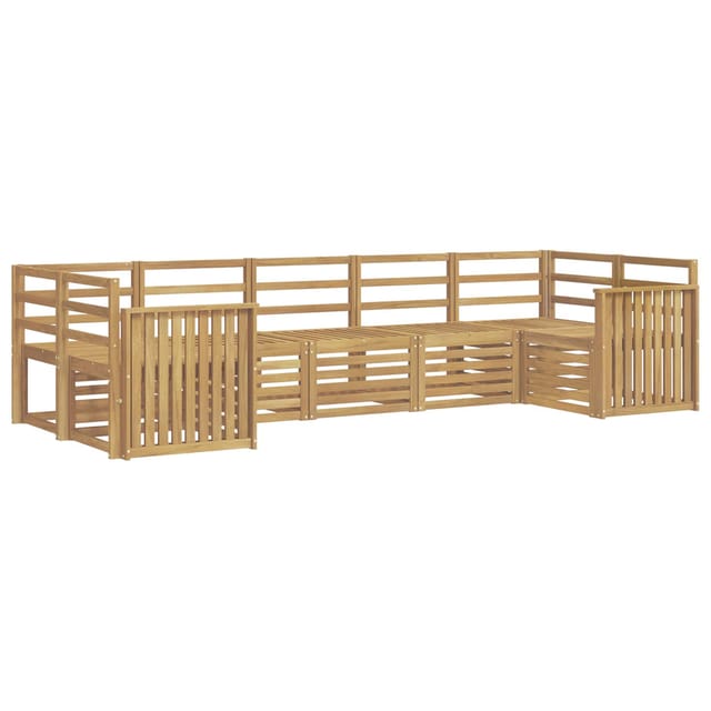Outdoor-sofagarnitur 7 Pcs Weiß 304 X 128,5 X 73 Cm Vidaxl