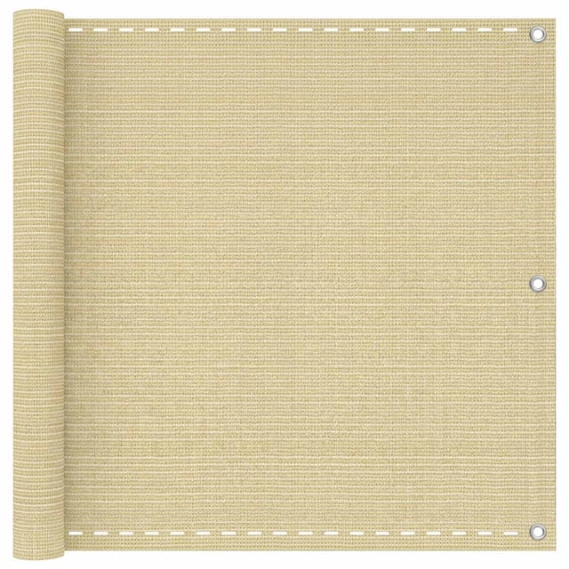 Balkonsichtschutz Beige 120 X 700 Cm Hdpe Und Aluminium Vidaxl