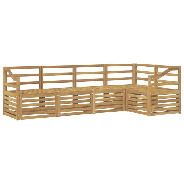Outdoor-sofagarnitur 5 Pcs Weiß 245 X 126,5 X 73 Cm Vidaxl