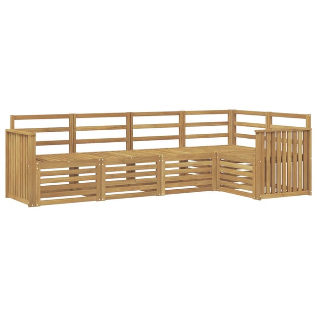 Outdoor-sofagarnitur 5 Pcs Weiß 247 X 128,5 X 73 Cm Vidaxl