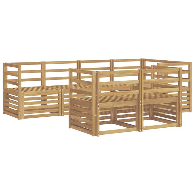 Outdoor-sofagarnitur 7 Pcs Weiß 245 X 126,5 X 73 Cm Vidaxl