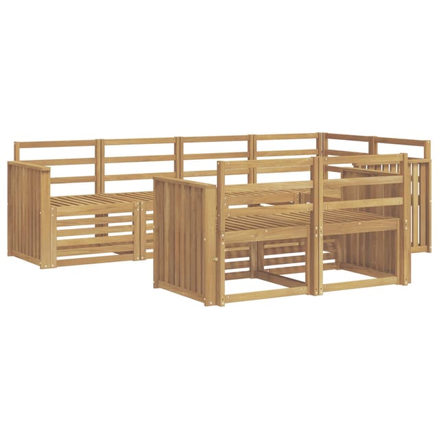 Outdoor-sofagarnitur 7 Pcs Weiß 247 X 128,5 X 73 Cm Vidaxl