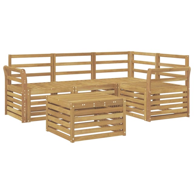 Outdoor-sofagarnitur 5 Pcs Weiß 59 X 59 X 37 Cm Vidaxl