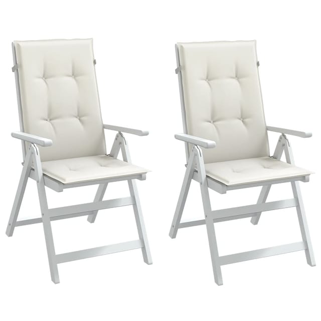 Hochlehner-auflagen 2 Stk. Melange Creme 120x50x4 Cm Stoff