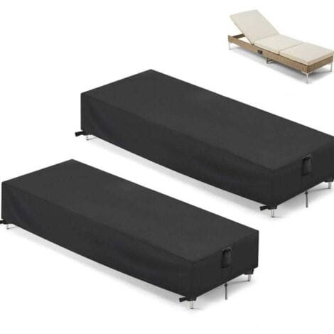 Bunthaus 2-teiliges Set Garten-sonnenliegenabdeckung, Outdoor-sonnenliegenabdeckung, Uv-beständige Sonnenliegenabdeckung (210 X 75 X 30 Cm)