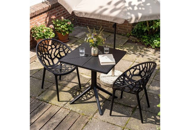 Gartenmöbel-set Neriva Mit 2 Stühlen Schwarz