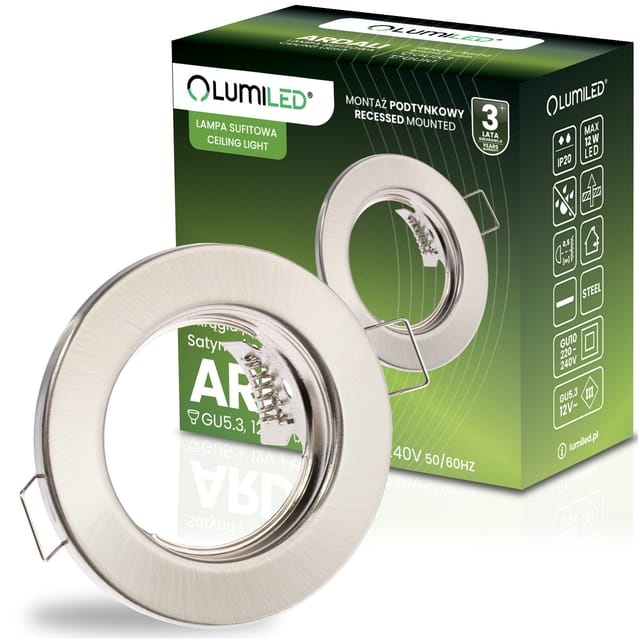 Runder Halogen-einbaustrahler, Satiniert, Gu10 Mr16, Ardali Lumiled