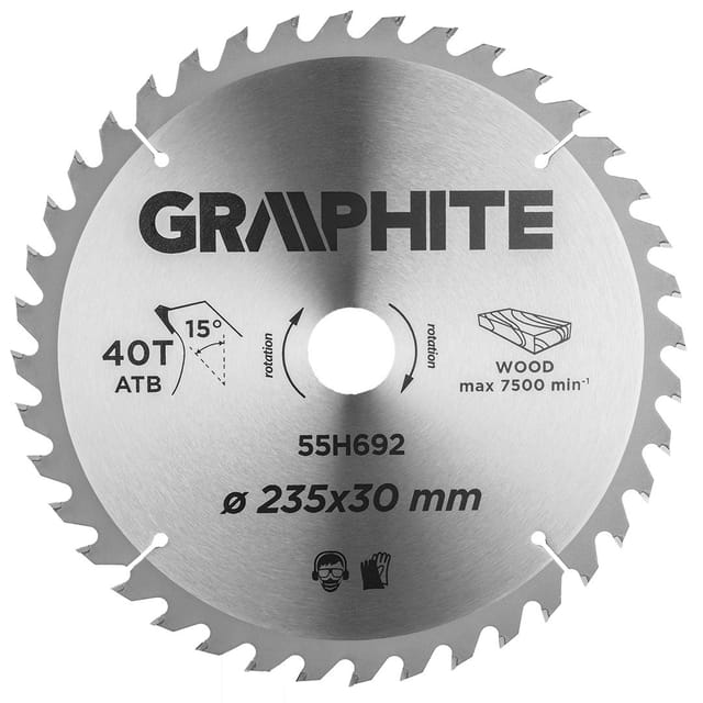 Graphite Kreissägeblatt 55h692 235 Mm 40 Zähne