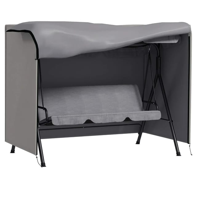 Outsunny Abdeckung für Schaukel Polyester Grau 205L x 124B x 164H cm