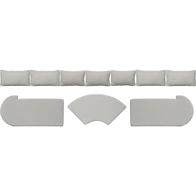 Kissen-Set für Modulare Gartenlounge Waldport 10-teilig