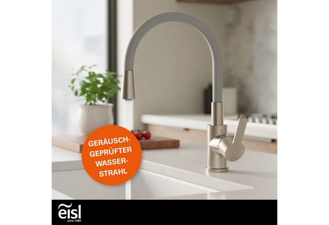 Eisl Spültischarmatur Flexo energiesparender Cold-Start, wassersparender Eco-Click,360° schwenkbar