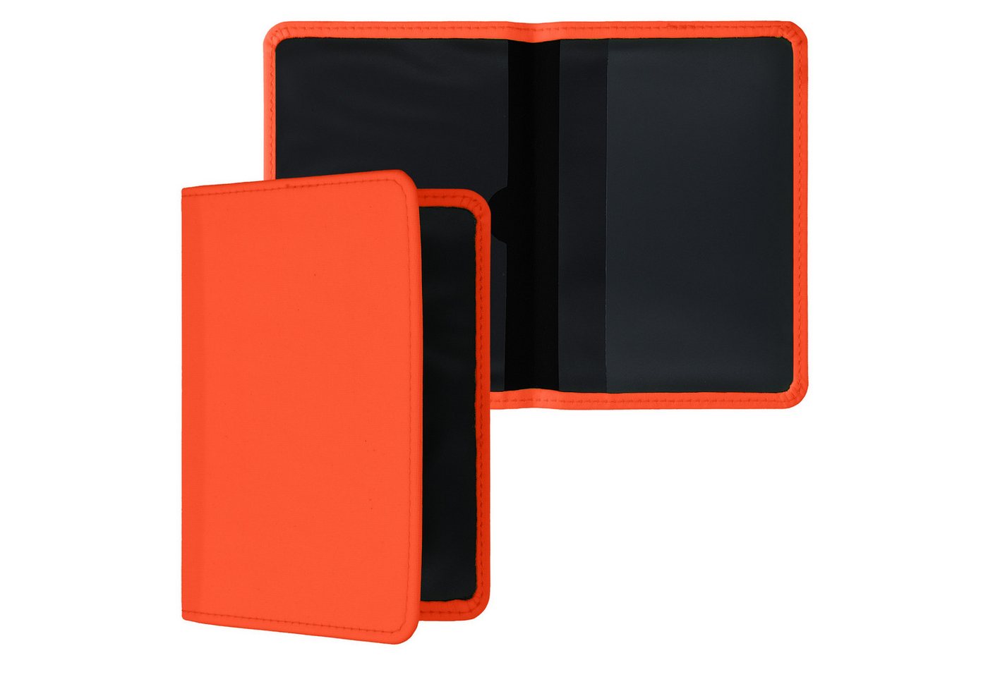 kwmobile Organizer Fahrzeugschein Hülle mit Kartenfächern (1 St), Neopren Etui Tasche für Auto Zulassungsbescheinigung Führerschein Neon Bild 4