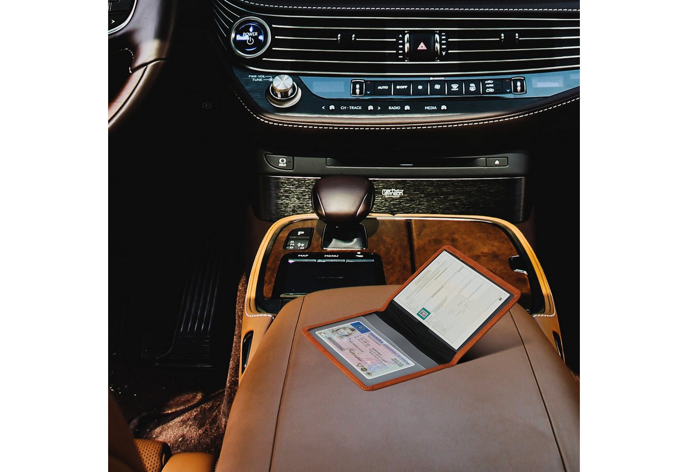 kwmobile Organizer kwmobile Fahrzeugschein Hülle mit Kartenfächern - Kunstleder Etui (1 St), Fahrzeugschein Hülle Bild 2