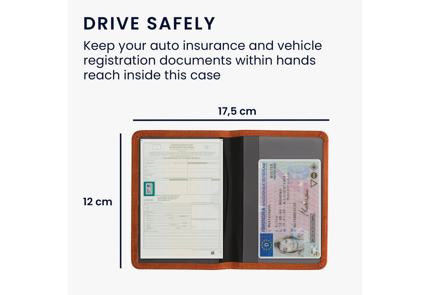 kwmobile Organizer kwmobile Fahrzeugschein Hülle mit Kartenfächern - Kunstleder Etui (1 St), Fahrzeugschein Hülle Bild 3