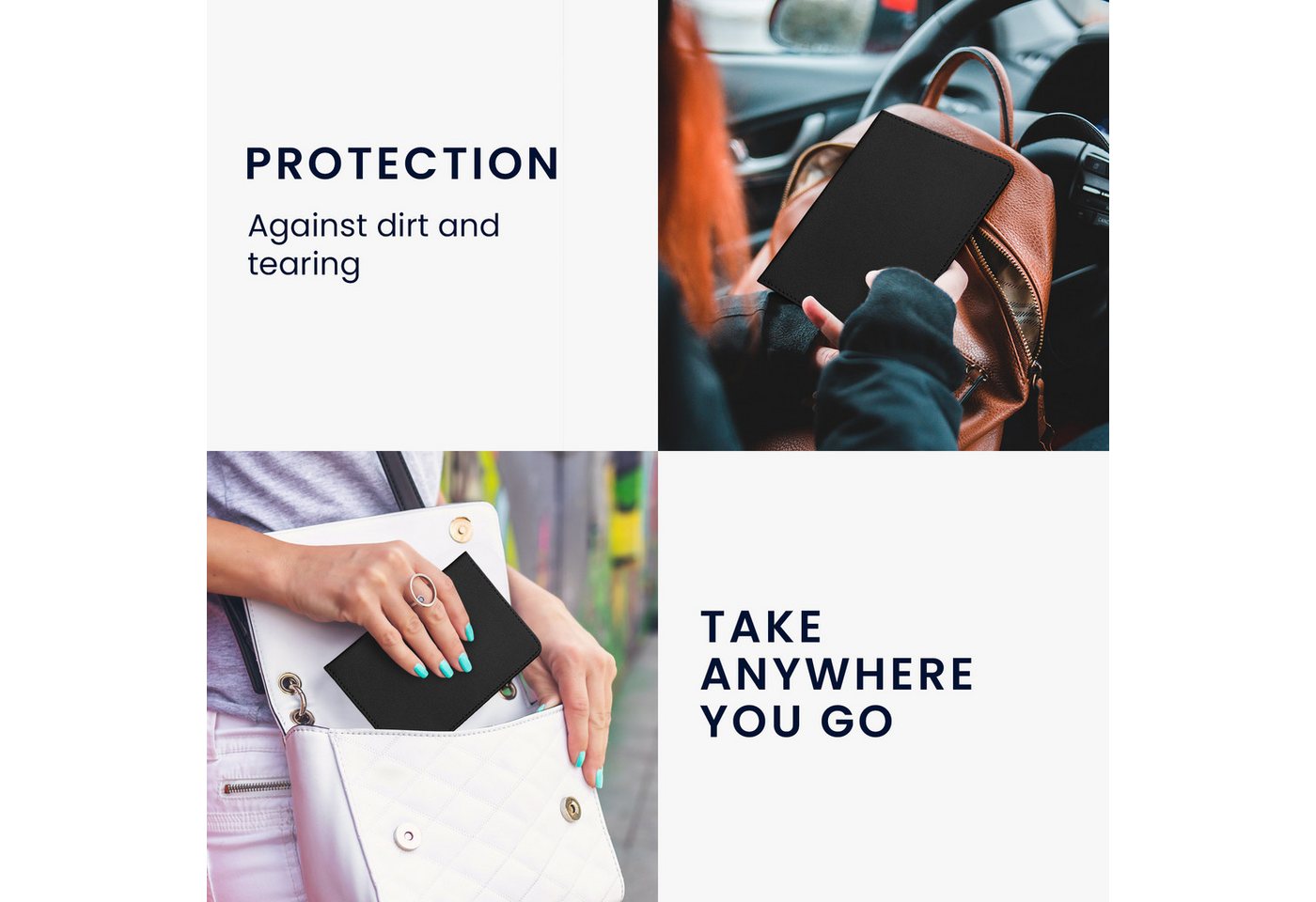 kwmobile Organizer Fahrzeugschein Hülle mit Kartenfächern Kunstleder Hülle Fahrzeug Mappe (1 St), Tasche Etui für Kfz Zulassungsbescheinigung Führerschein Ausweis