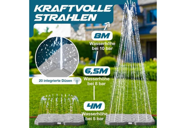 KESSER Gartendusche Bodendusche für alle, Groß, Klein & Vierbeiner, Inklusive Adapter & Montagezubehör