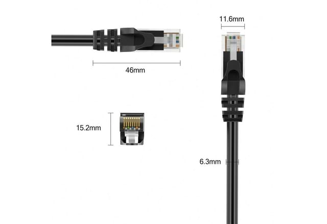JAMEGA CAT 6 Patchkabel RJ45 Rohkabel LAN Kabel Ethernet Netzwerkkabel LAN-Kabel, CAT.6, RJ-45 Stecker (Ethernet) (100 cm)