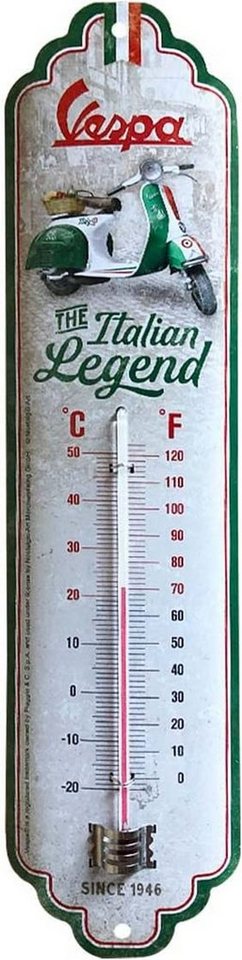 Nostalgic-Art Raumthermometer Retro Metall-Thermometer Innen Aussen Analog - Vespa Bild 3