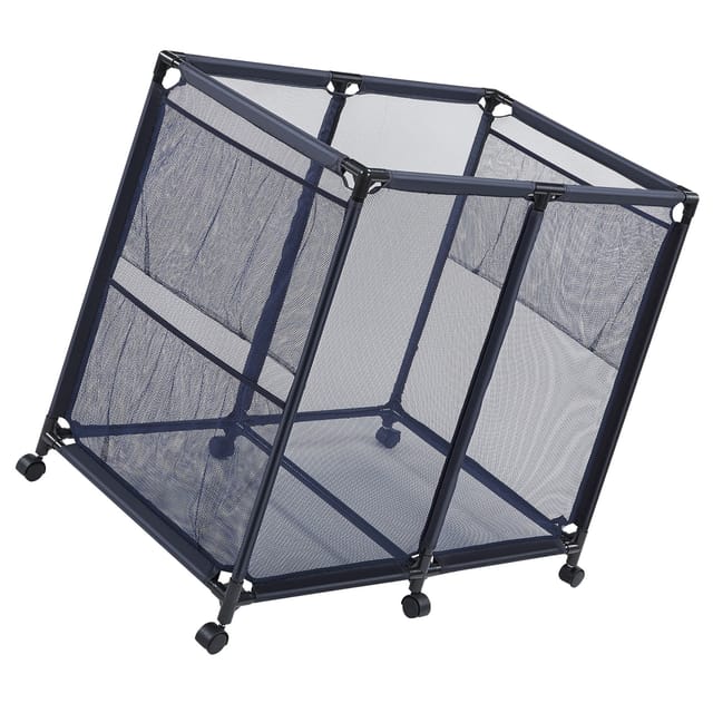 Mophorn Pool-aufbewahrungsbehälter 93,5 X 61 X 90,4 Cm, Aufbewahrungsbox Mit 6 Rollen, Netz-organizer Mit Stabilem Metallrahmen & Seitentaschen, Lagerkorb Für Pool-nudeln Und Schwimmausrüstung