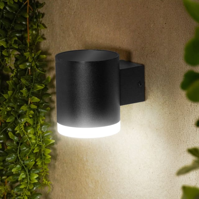 Esotec Solar Wandleuchte Aura, Aluminium, 38 Leds, Akku, Solarmodul 102946