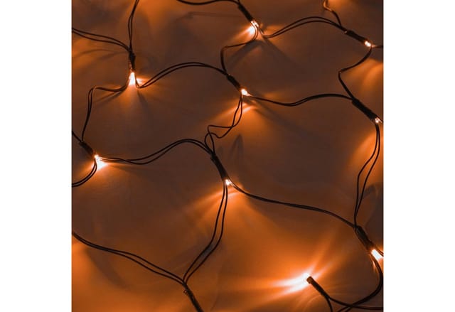 Esotec Solar Lichternetz Mit 144 Bernsteinfarbene Leds Lichtvorhang Außen 102191