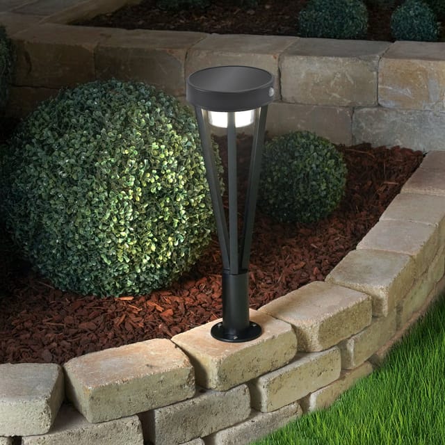 Esotec Solar Pir Standleuchte Dorea, Solarlampe Für Außen, 40 Leds, Ip44, 102952