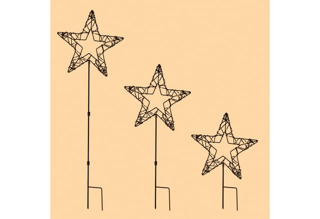 Esotec Solar Gartenstecker Weihnachtsstern, 3 Höhen, 60 Leds Warmweiß 103405