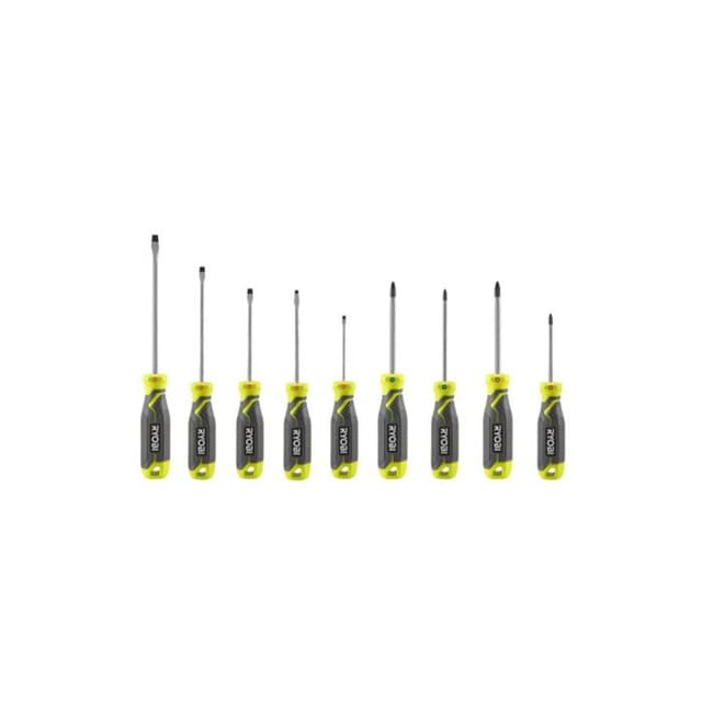 Ryobi Rhsds9pc Magnetisches Schraubendreher-set, Rutschfeste Magnetische Spitzen, 9-teilig