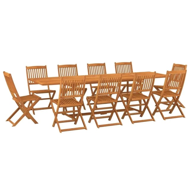 vidaXL 11-tlg Garten-Essgruppe Massivholz Akazie Modell 8