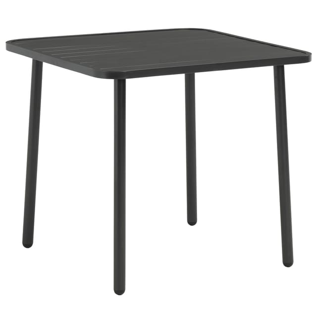 vidaXL Gartentisch Dunkelgrau 80x80x72 cm Stahl 44258