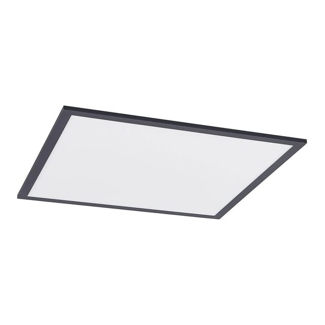 Lindby LED Panel Nelios 9956139 Modern in Schwarz aus Aluminium 1-flammig Wohnzimmerleuchte