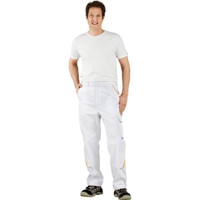 Bundhose 2327 weiß/weiß/gelb, Größe 56