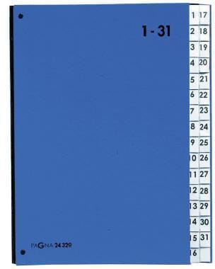Pultordner 24329-02 DIN A4 1-31 32 Fächer Polypropylen blau