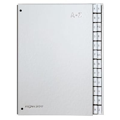 Pultordner 24249-14 DIN A4 A-Z 24 Fächer Polypropylen silber