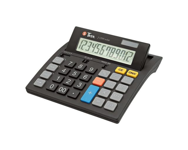 Tischrechner J-1200 12 Zeichen Solar/Batterie