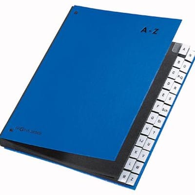 Pultordner 24249-02 DIN A4 A-Z 24 Fächer Polypropylen blau